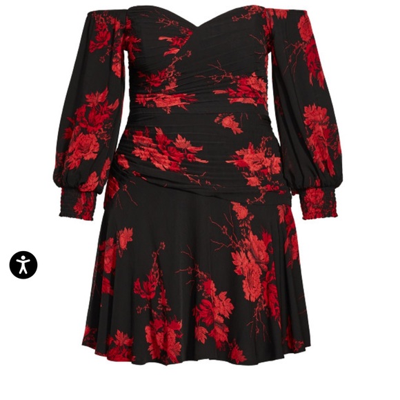 NWT City Chic Garden Dress 16 - Picture 3 of 9
